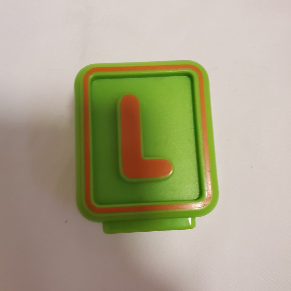 Vtech alphabet train Letter Replacement block L Green Orange Leaf